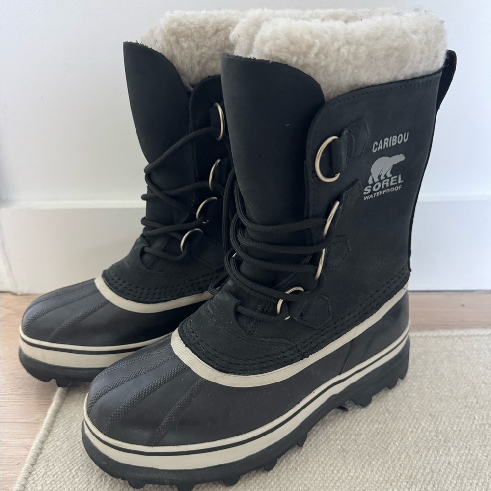 Sorel Caribou Black Waterproof Boots